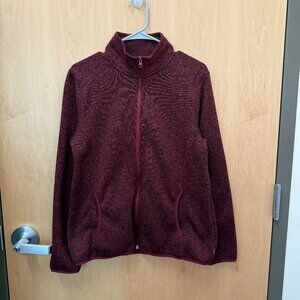 Eddie Bauer Radiator Fleece Full-Zip Maroon Jacket Women’s Large